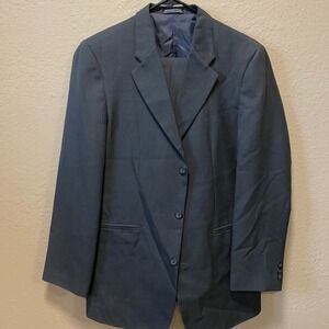 Amherst Collection Mens Charcoal Gray 3-Button Suit Set Blazer & Pants 18 20